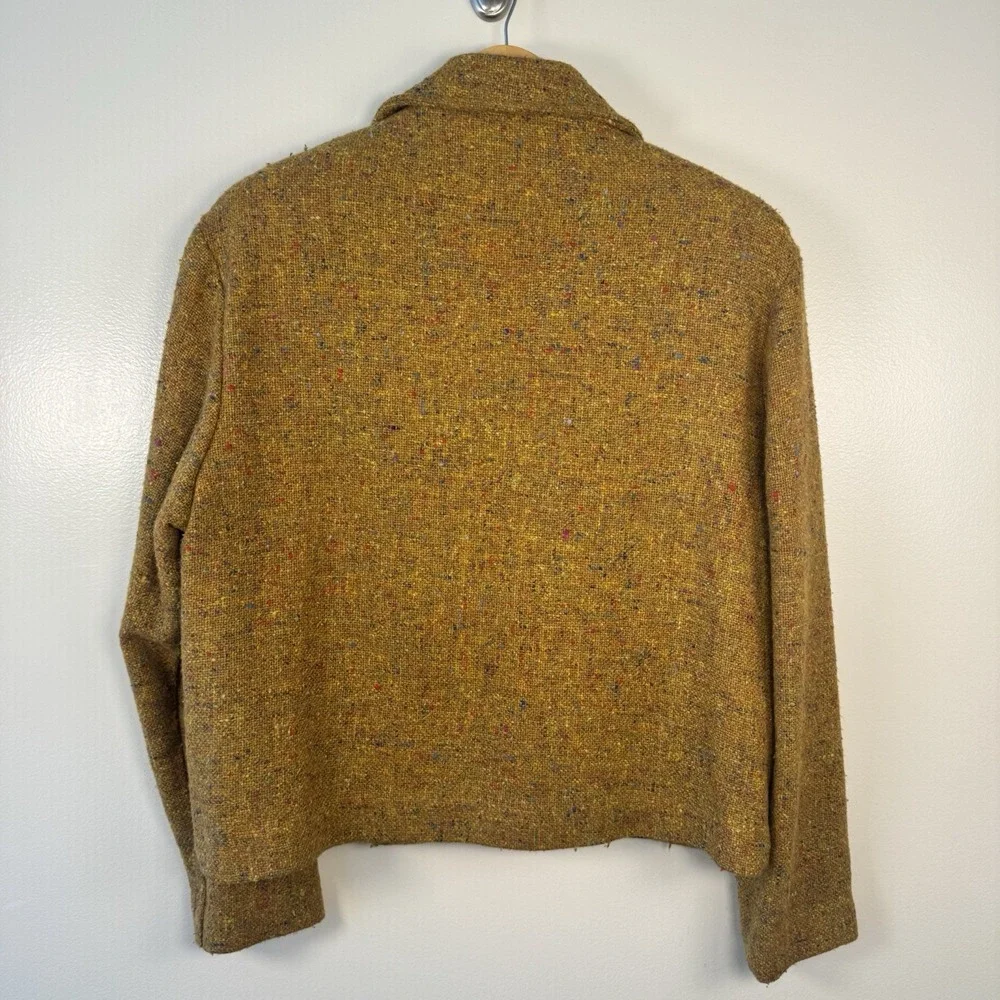 Vintage NY Jeans Tweed Blazer Jacket Women's Sz M (fits M‎ To L) Zip Up